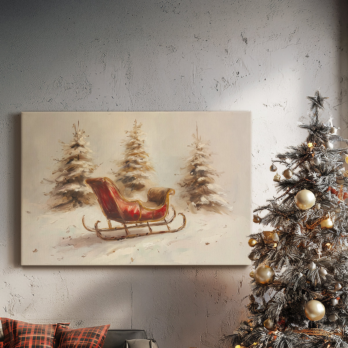 Tinsel-Gold Whisper of Eve - Canvas Art Print