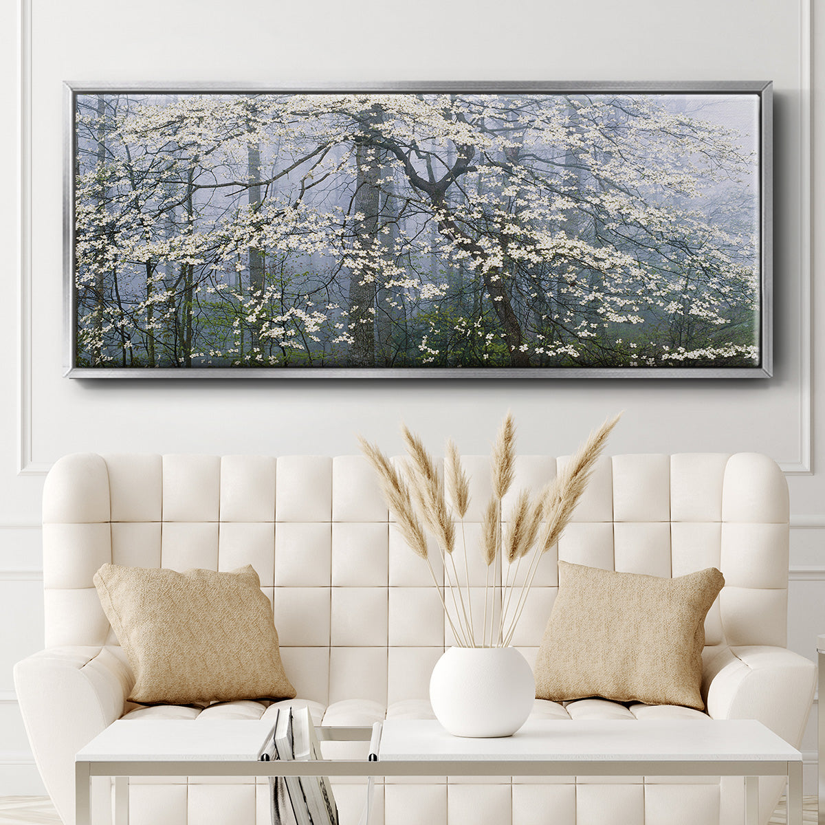 Dogwood Canopy - Floater Framed Canvas Print