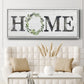 Gray Home Wreath - Floater Framed Canvas Print
