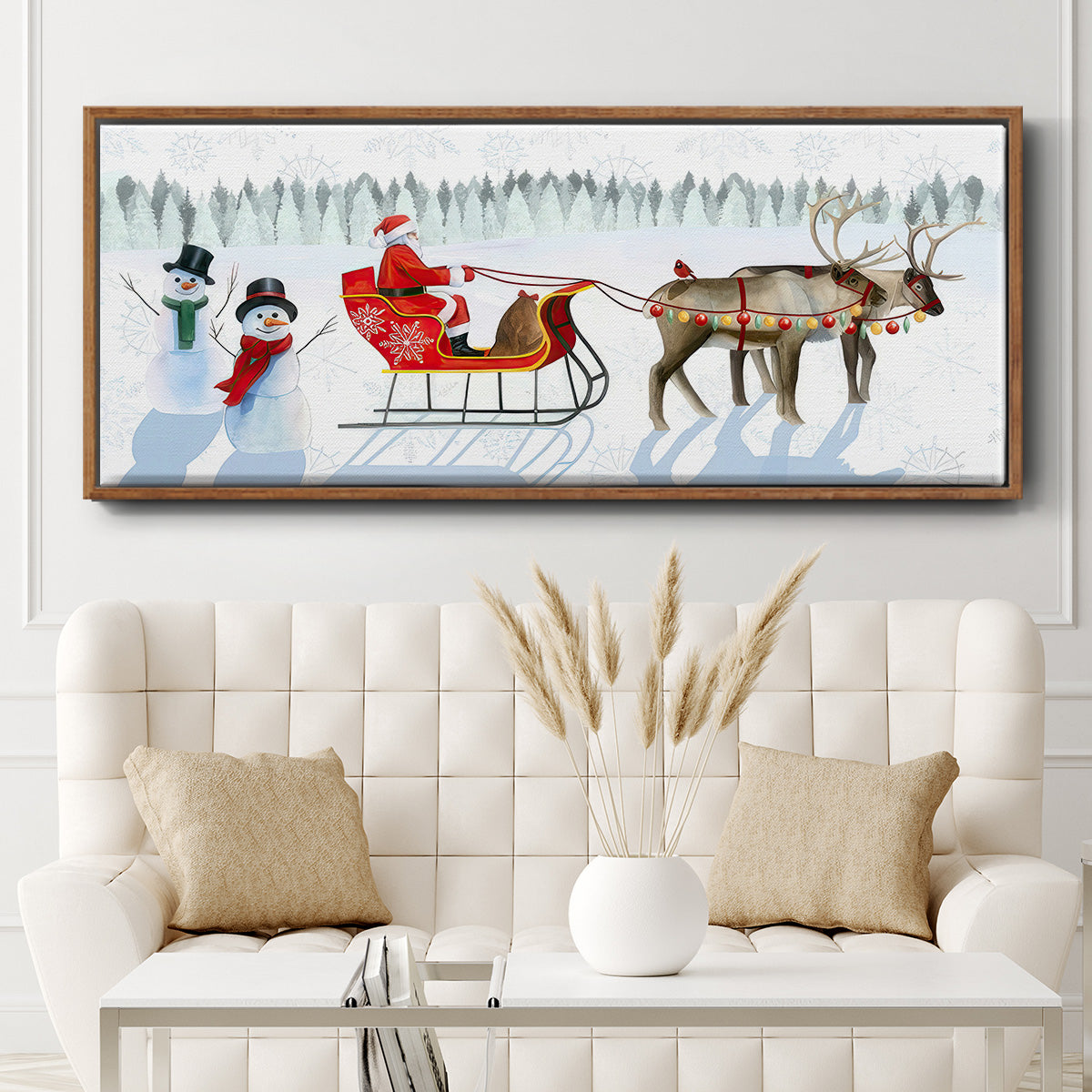 Santa's Snowmen Collection D - Floater Framed Canvas Print