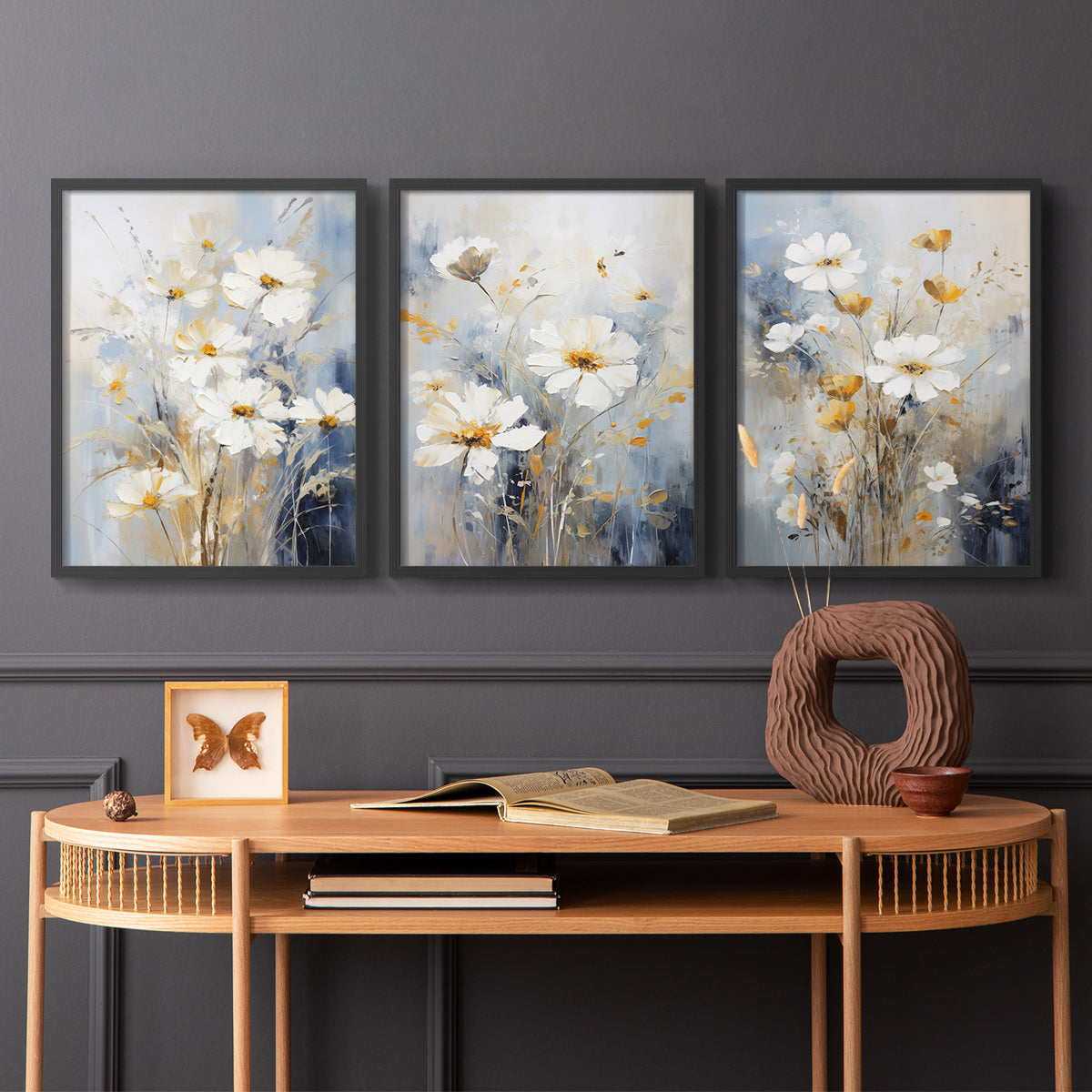 Floral Study Series XCV - Restickable Framed Art Set