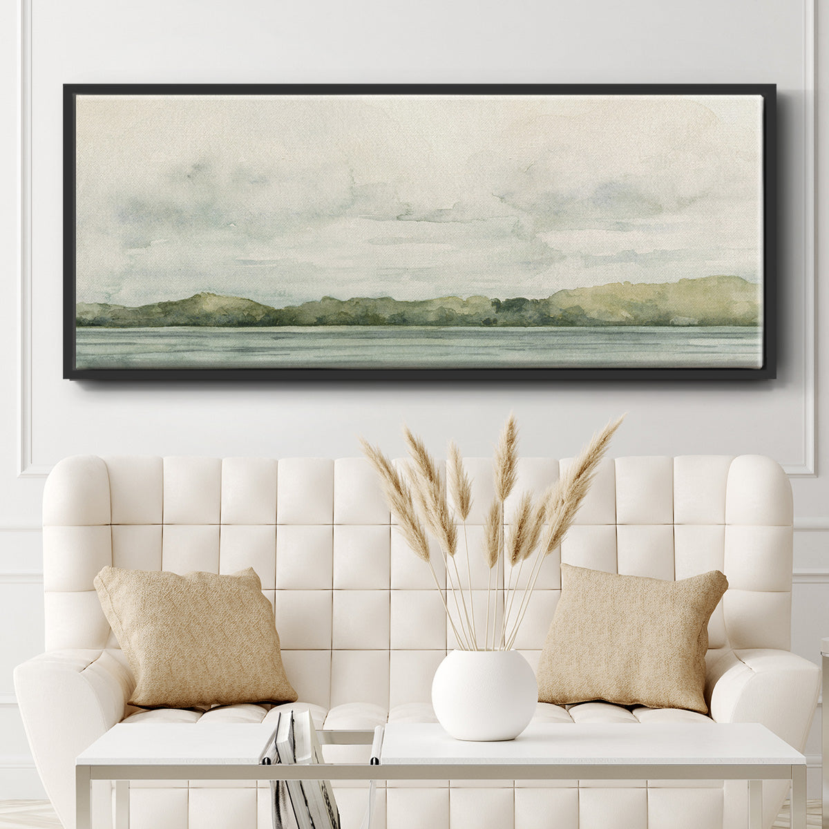 Riverside Views I - Floater Framed Canvas Print