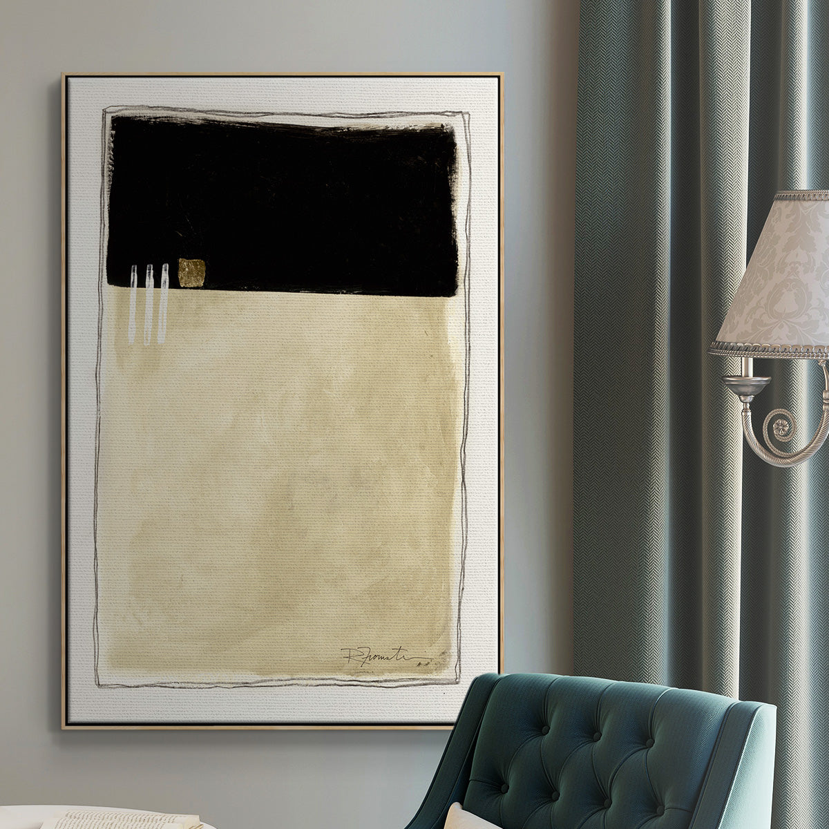 Inner Musing II - Floater Framed Canvas Print