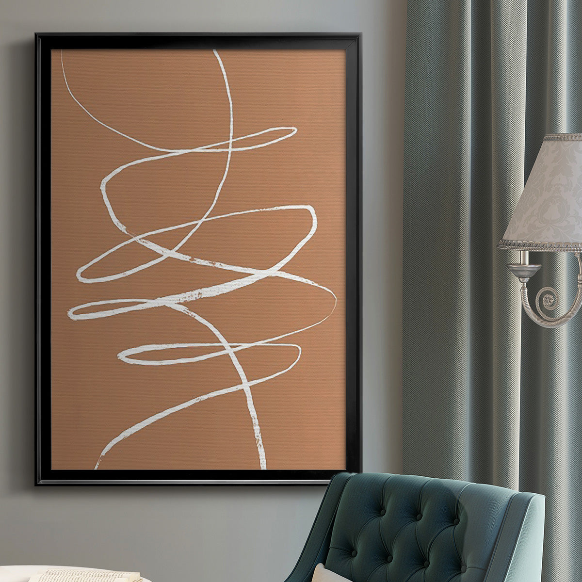 Terracotta Drift II - Modern Framed Canvas Print