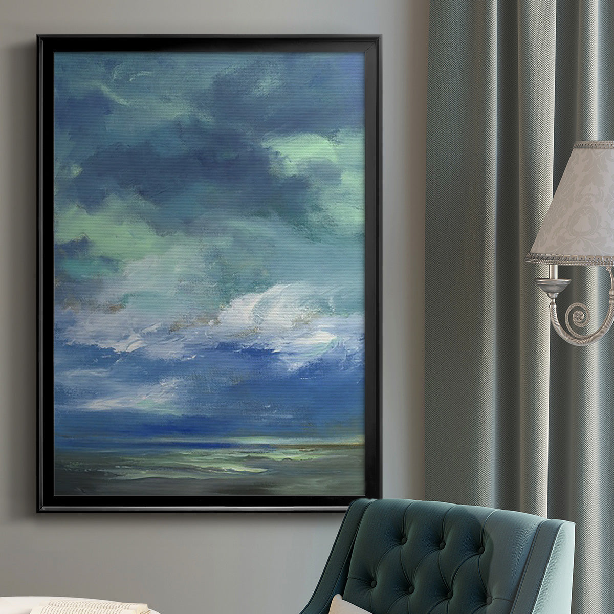 Island Morning - Modern Framed Canvas Print