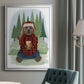 Lumberjack Bear Latte - Modern Framed Canvas Print