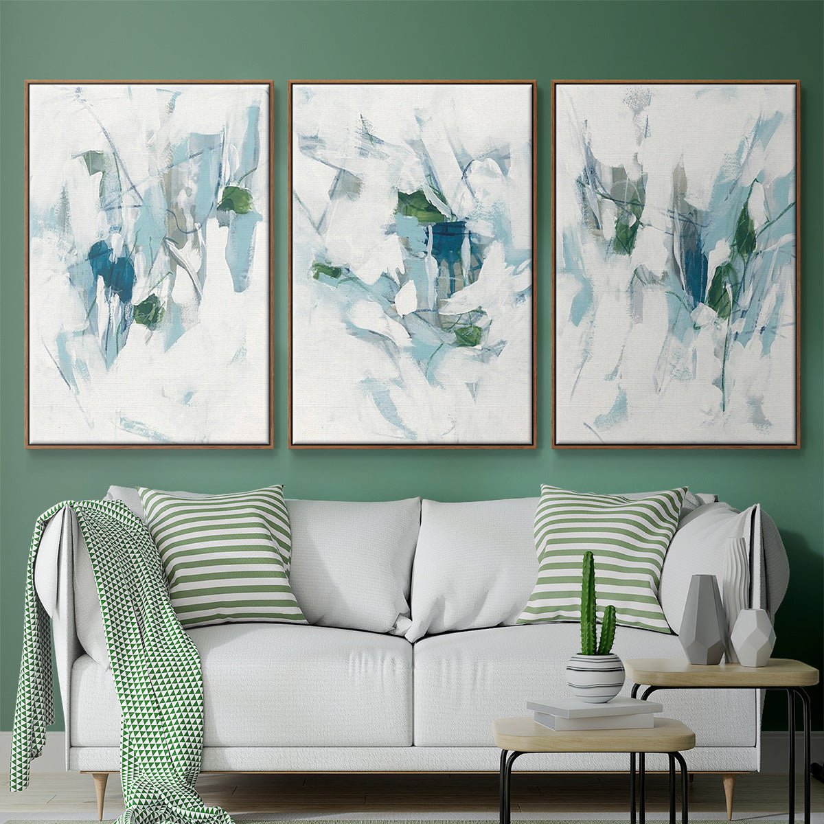 Ice Cavern I - Floater Framed Canvas Set