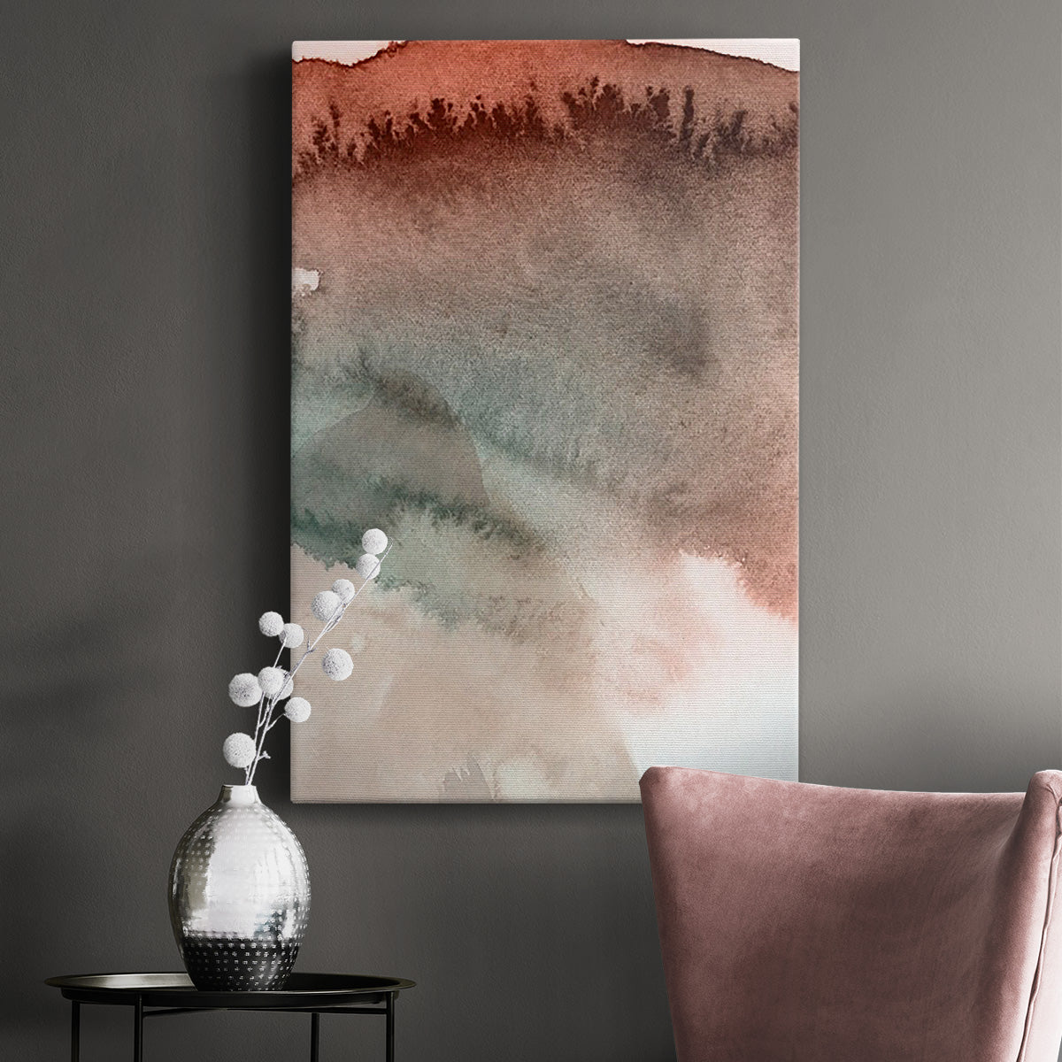 Red Ochre Abstract IV - Canvas Art Print