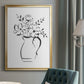Sketchy Bouquet II - Modern Framed Canvas Print