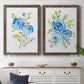 Blue Morning Bouquet I - Premium Framed Canvas 2 Piece Set - Ready to Hang