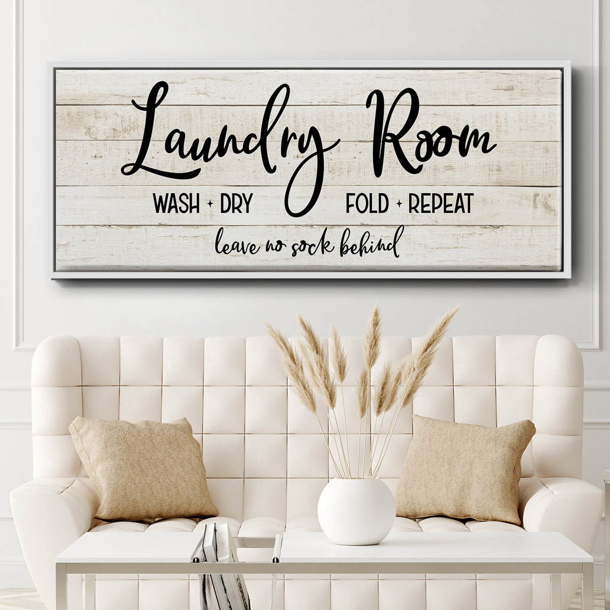 Leave No Sock Behind - Floater Framed Canvas Print