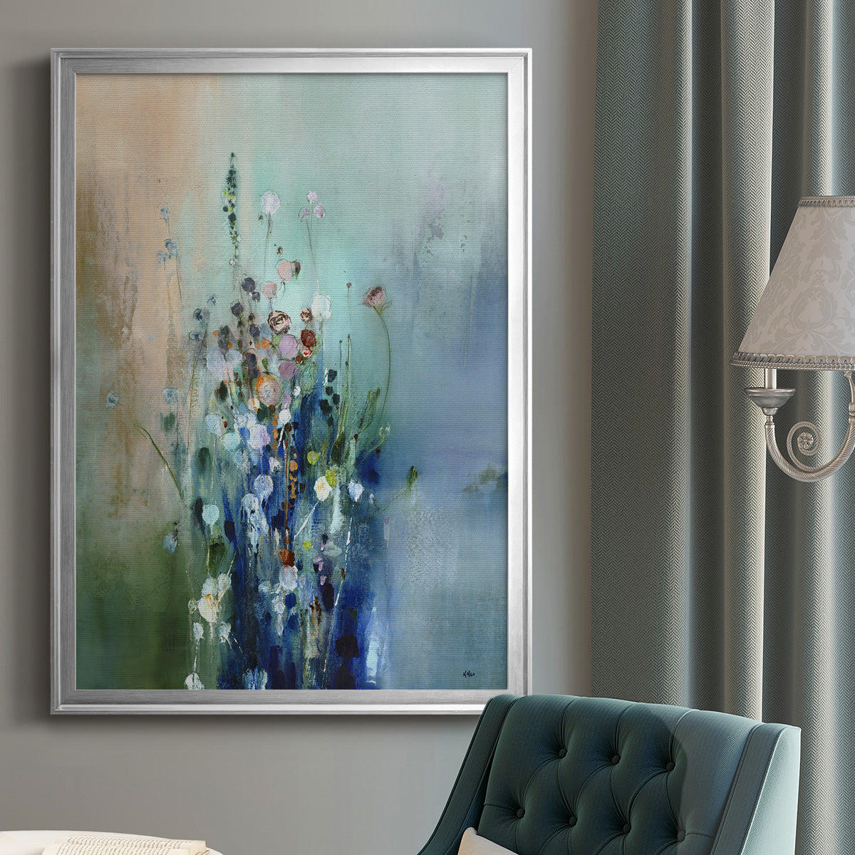 Current Air II - Modern Framed Canvas Print