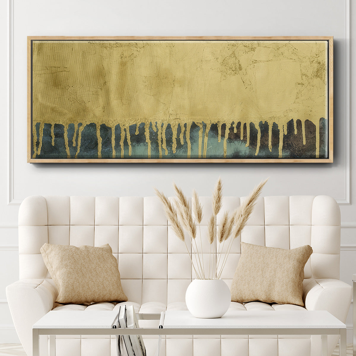 Aquafer II - Floater Framed Canvas Print