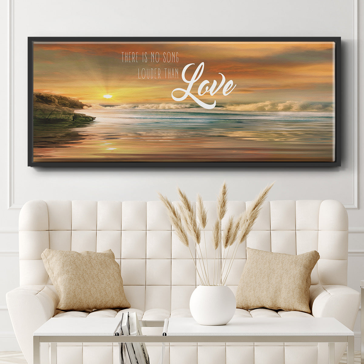 Louder Than - Floater Framed Canvas Print