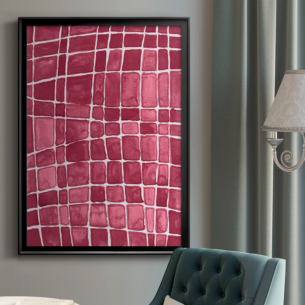 Square Bluff III - Modern Framed Canvas Print