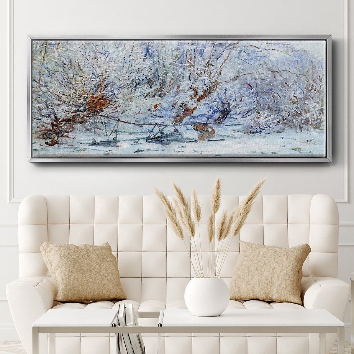 The Frost, 1885 - Floater Framed Canvas Print