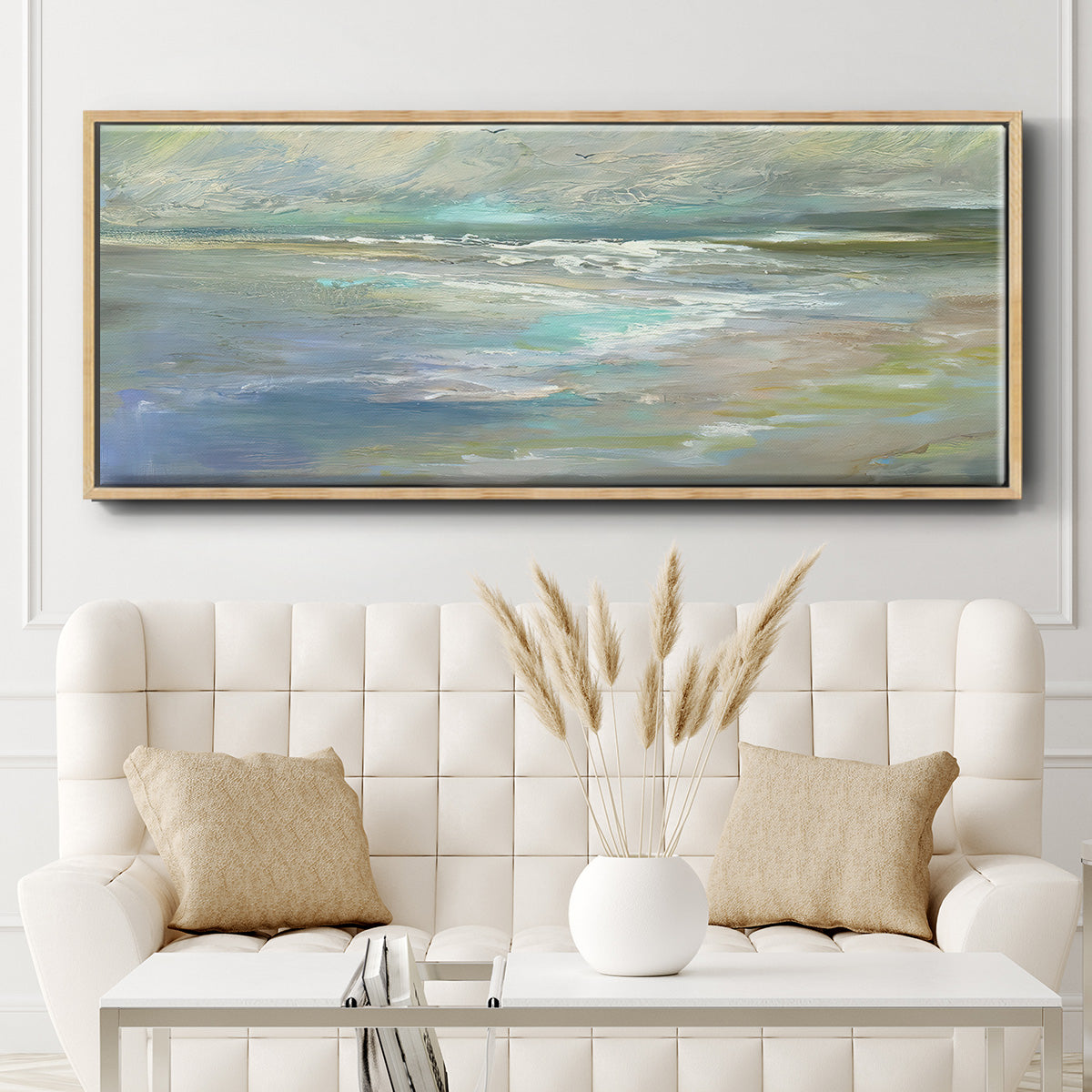 Beach Light I - Floater Framed Canvas Print