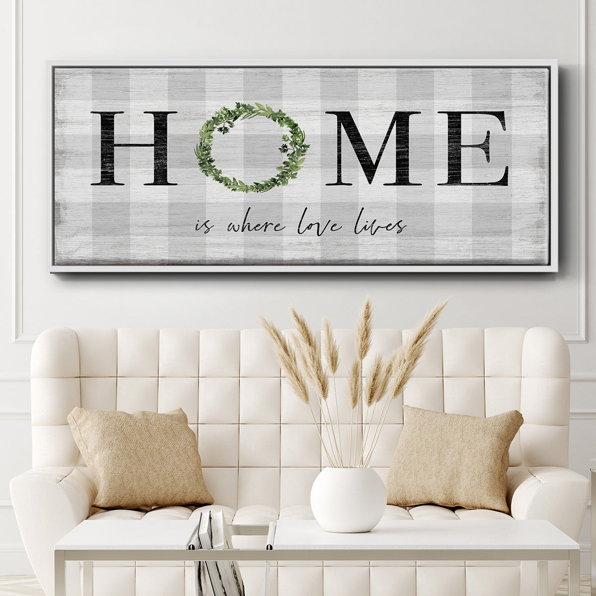 Where Love Lives - Floater Framed Canvas Print