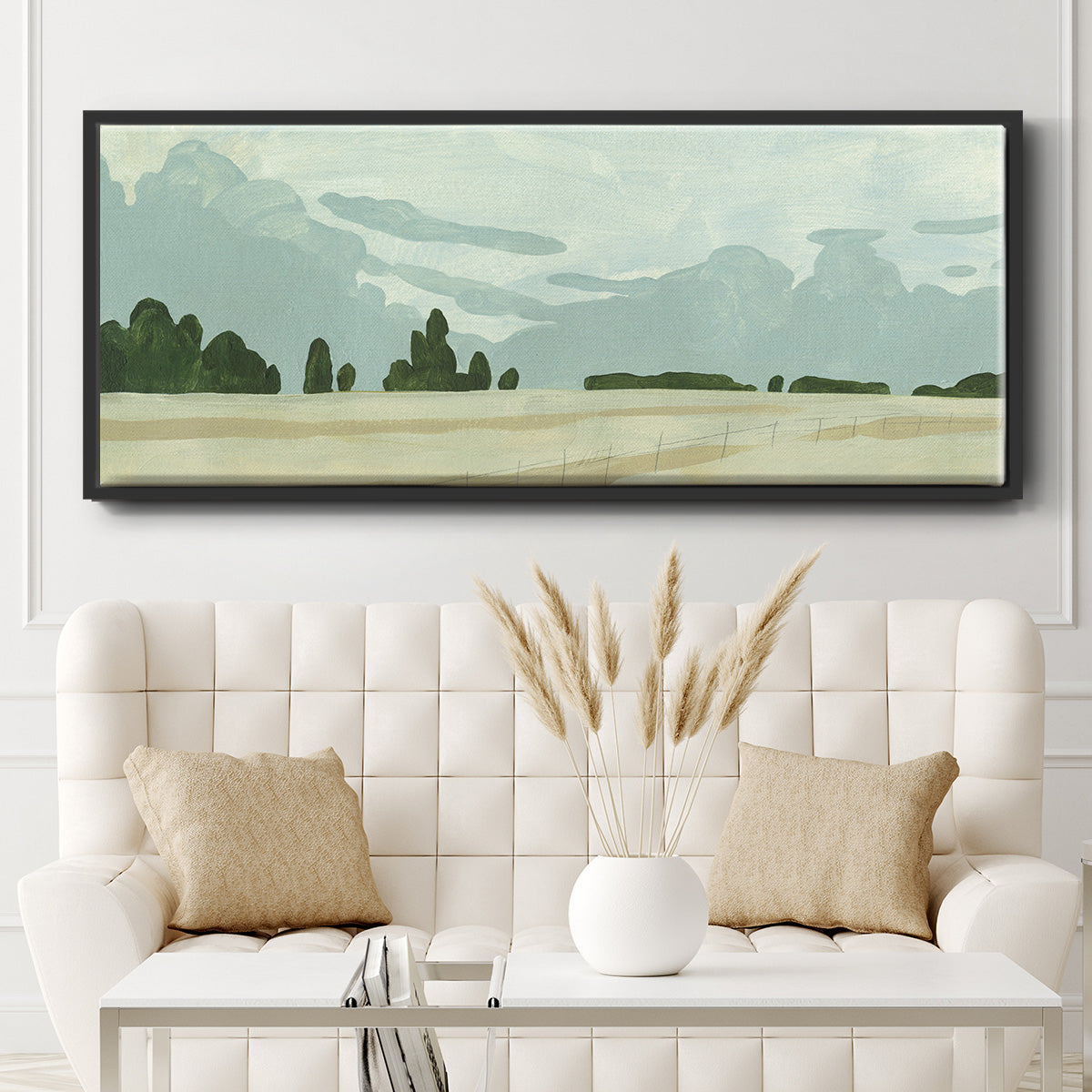 Farmland Study I - Floater Framed Canvas Print