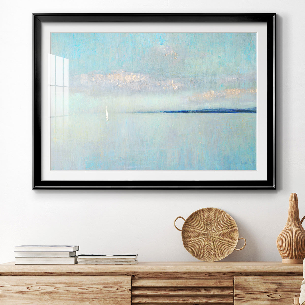 Sunrise Haze - Modern Framed Art Print