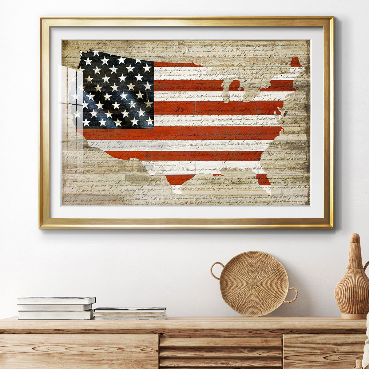 American Flag Premium Framed Print - Ready to Hang