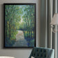 Golden Light Pathways I - Modern Framed Canvas Print