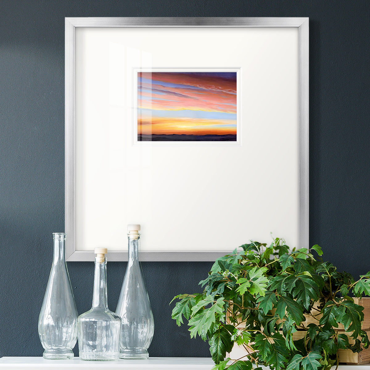 Ignited Dusk III Premium Framed Print Double Matboard