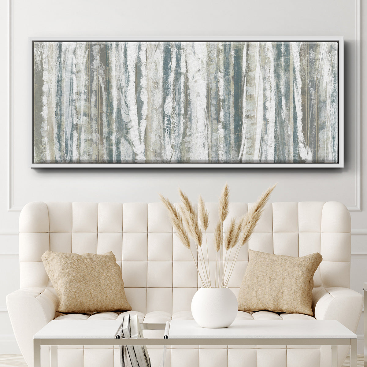 Treeline Strata I - Floater Framed Canvas Print