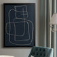 Shapes and Night Sky II - Modern Framed Canvas Print