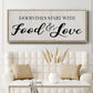 Food and Love - Floater Framed Canvas Print