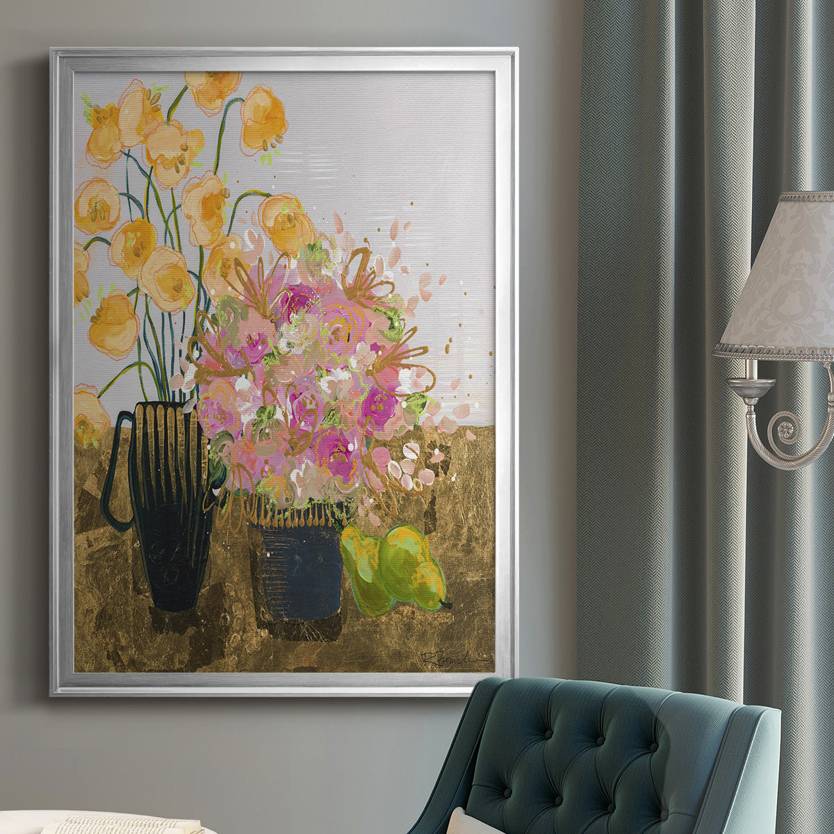 Not So Still Life - Modern Framed Canvas Print