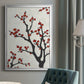 Red Berry Branch II - Modern Framed Canvas Print