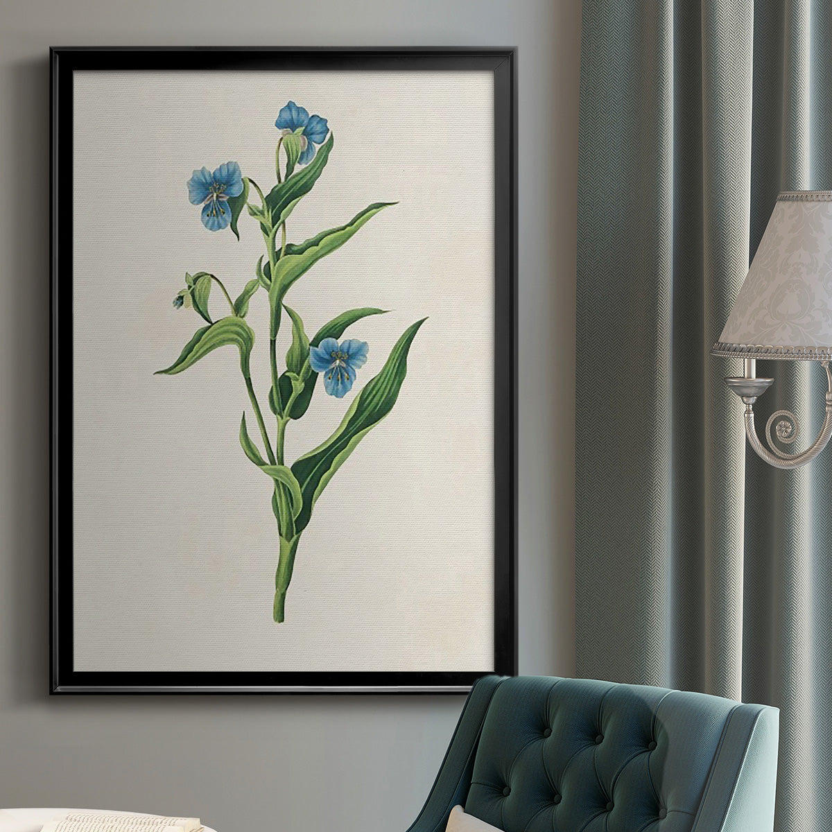 Flowers of the Seasons V - Modern Framed Canvas Print