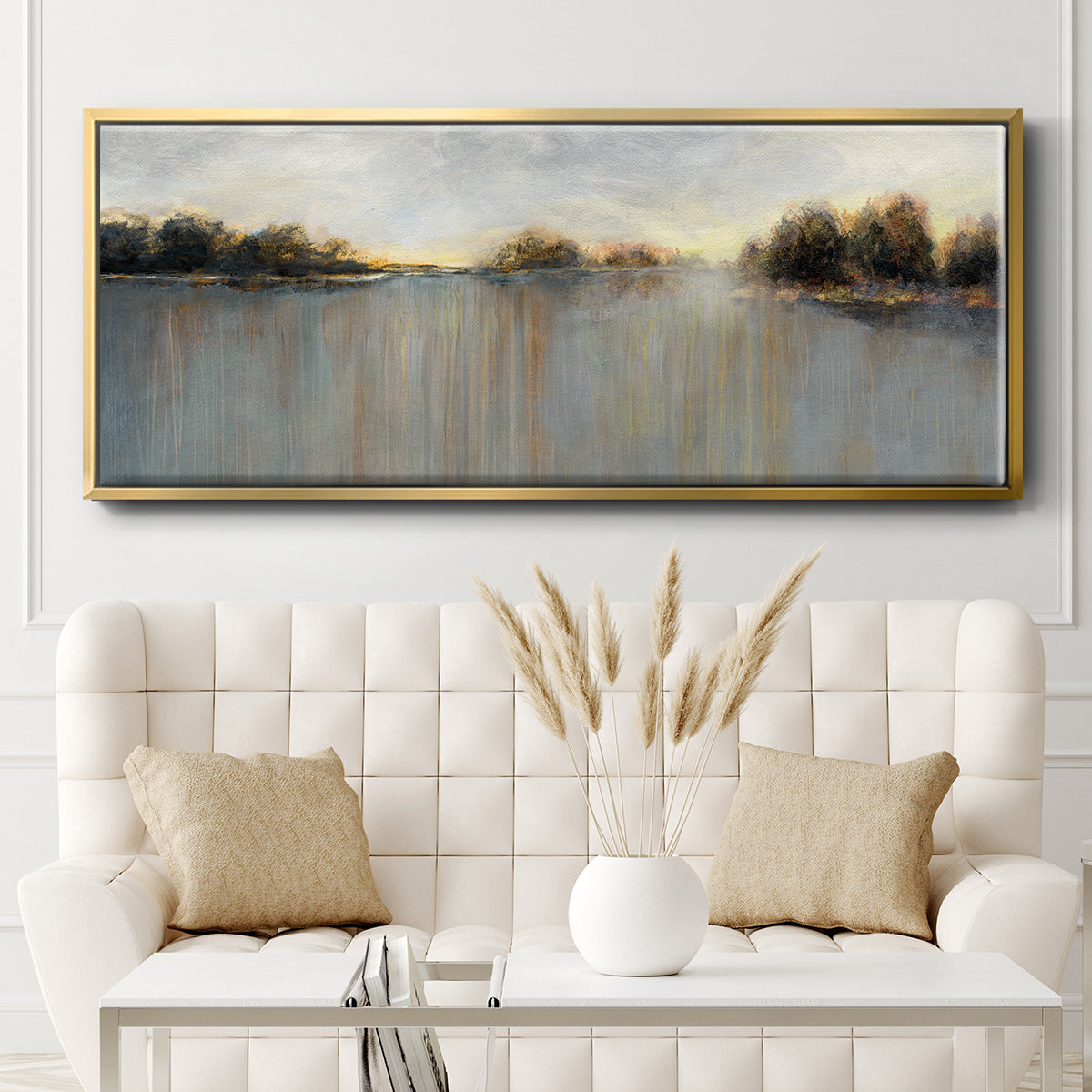 Rain at Dawn - Floater Framed Canvas Print