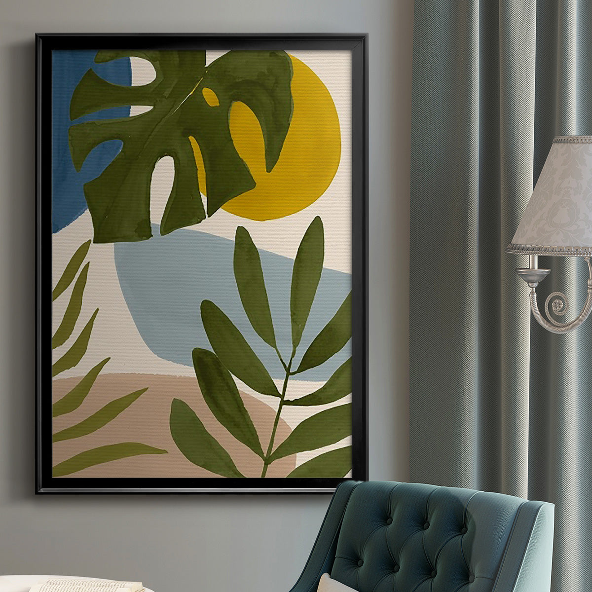 Tropica Tumble I - Modern Framed Canvas Print