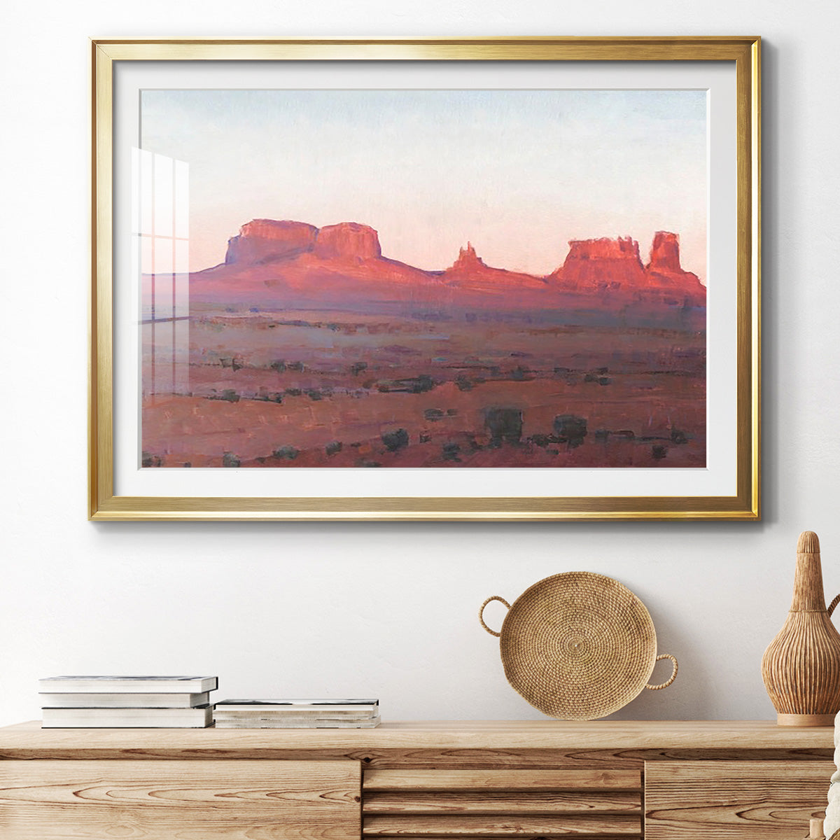 Red Rocks at Dusk II - Modern Framed Art Print