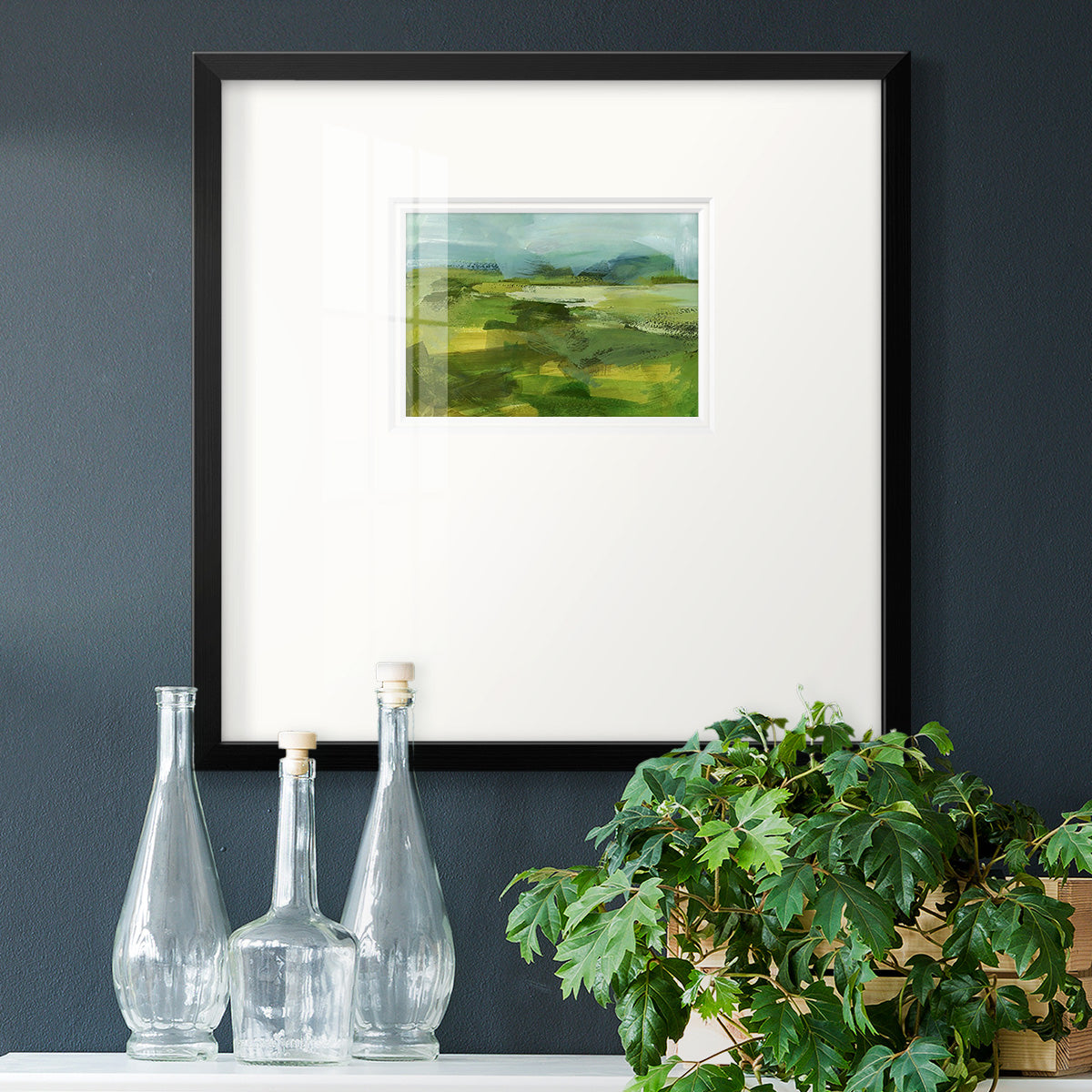 Emerald View IV Premium Framed Print Double Matboard