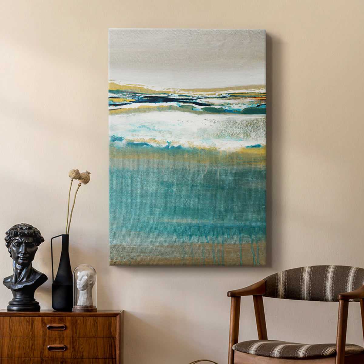 Aqua Quartz V2 - Canvas Art Print