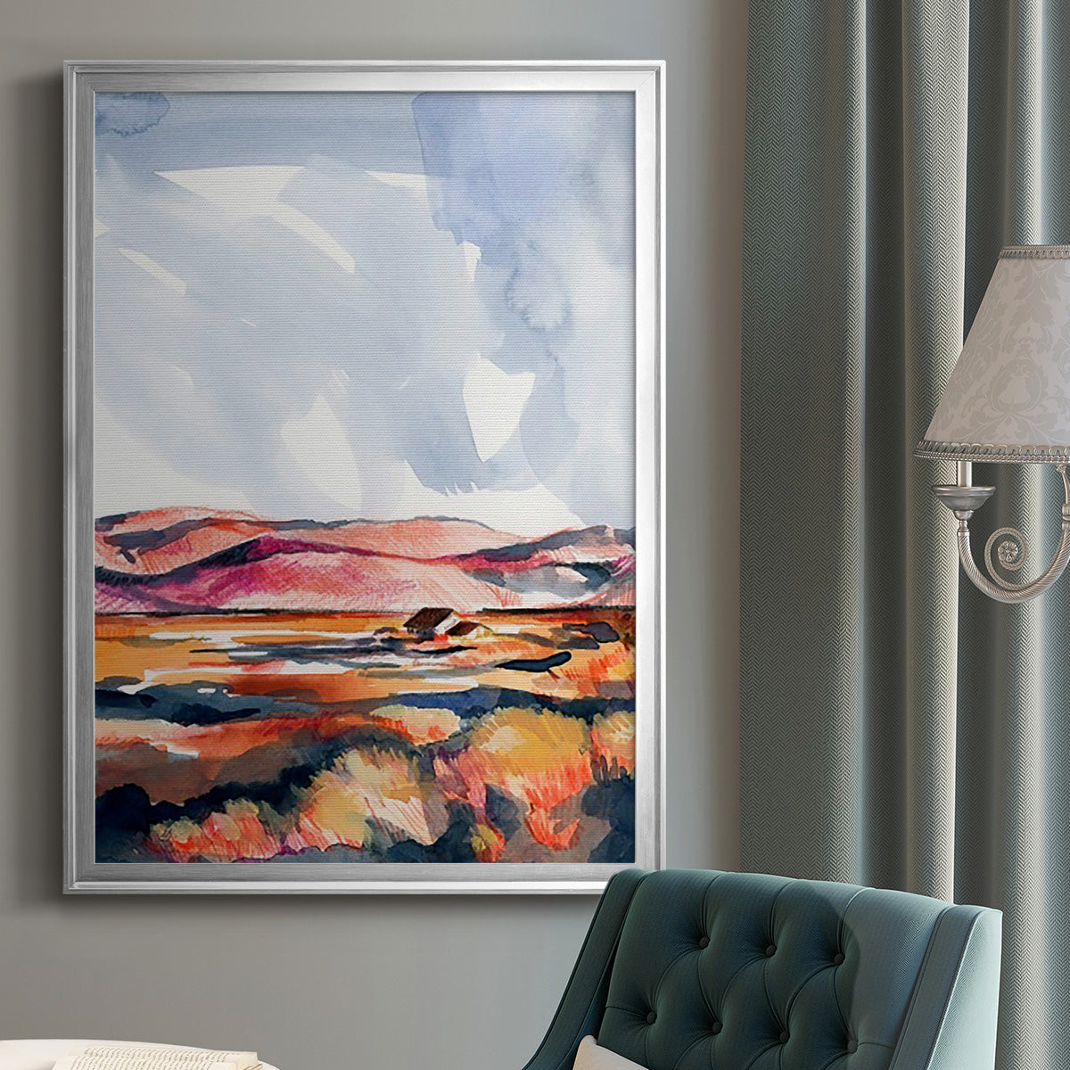 Chromatic Landscapes I - Modern Framed Canvas Print