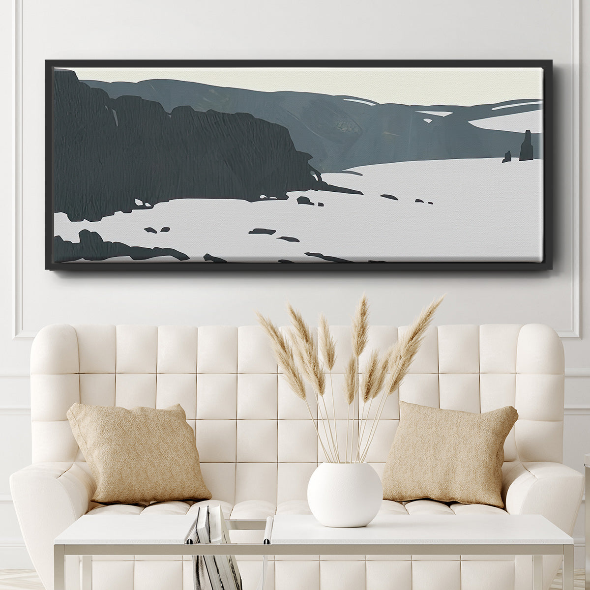 Cutter Island I - Floater Framed Canvas Print