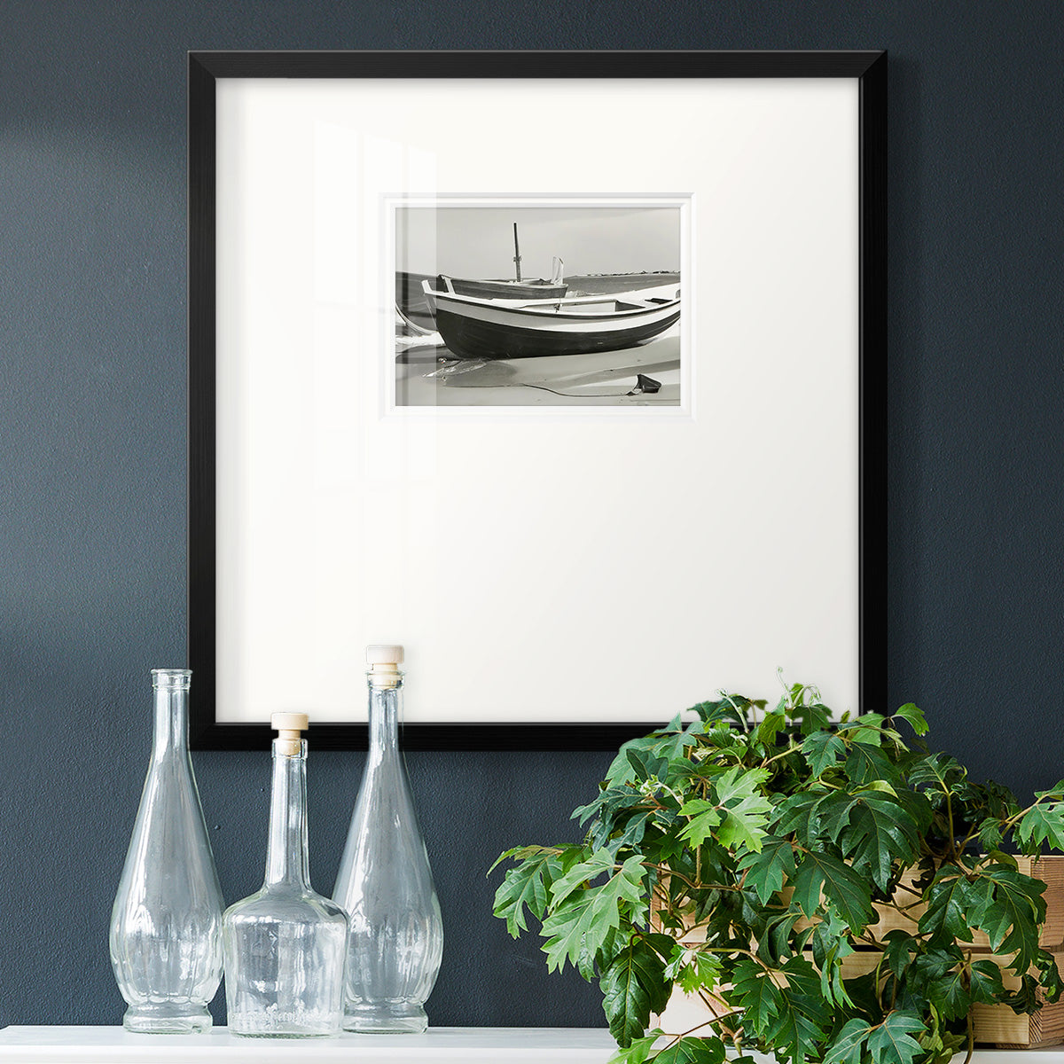 Vintage Rowboat I Premium Framed Print Double Matboard