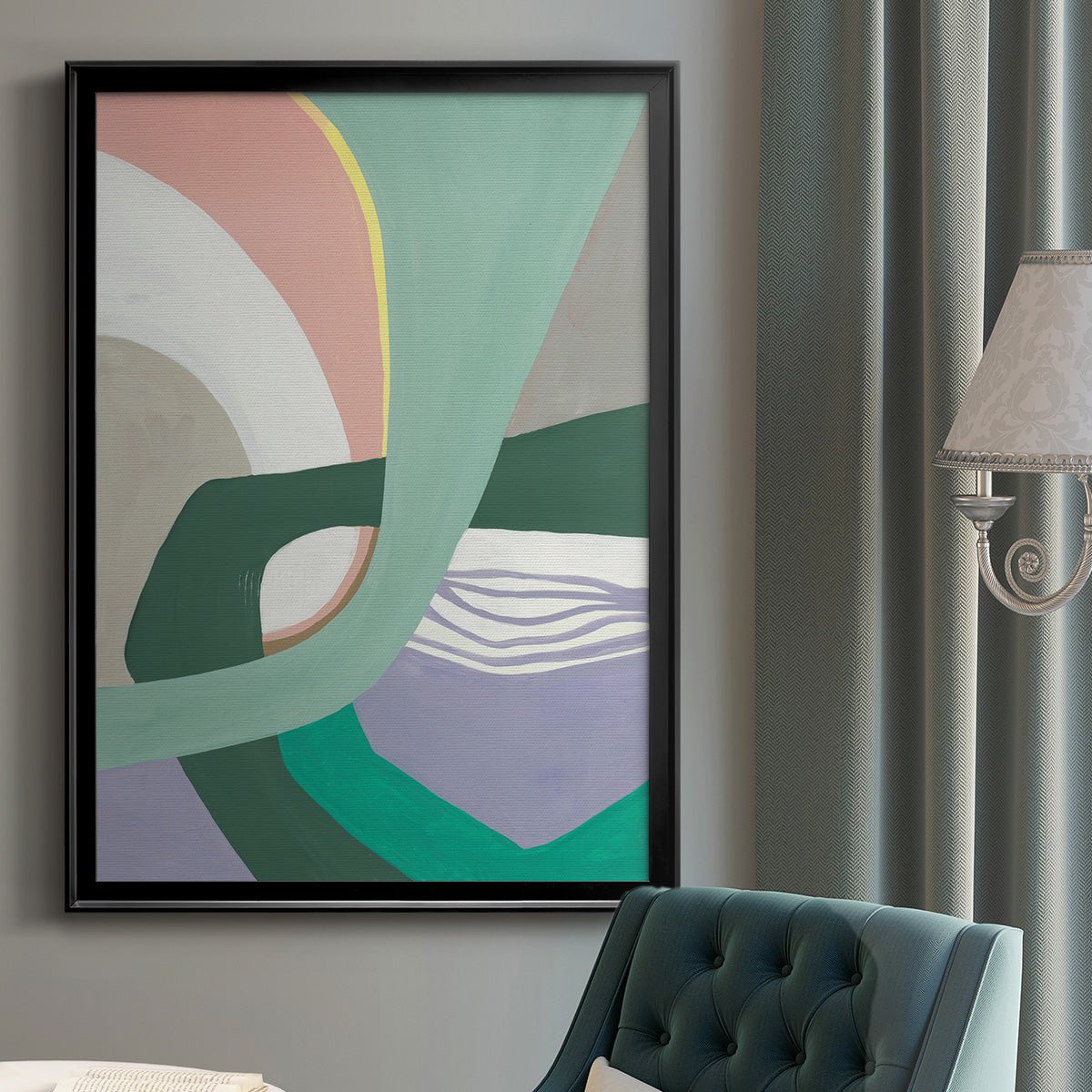 Merge Left - Modern Framed Canvas Print