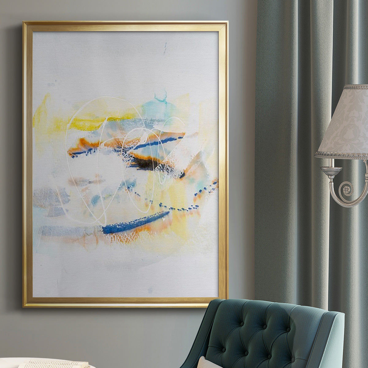 Spacial I - Modern Framed Canvas Print