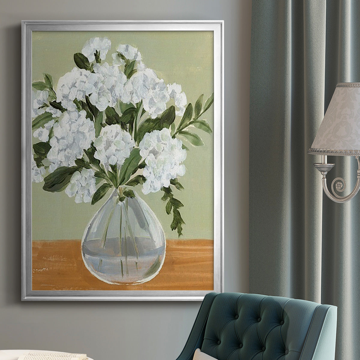 Vased Viburnum I - Modern Framed Canvas Print