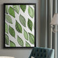 Patterned Leaf Shapes IV - Modern Framed Canvas Print