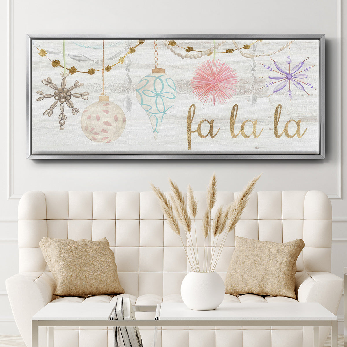 Elegant Ornaments Collection D - Floater Framed Canvas Print