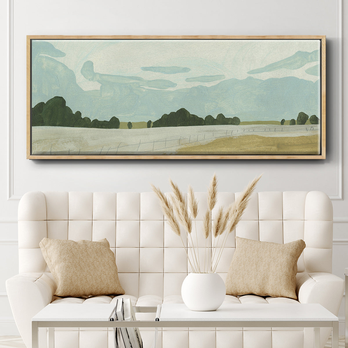 Farmland Study II - Floater Framed Canvas Print