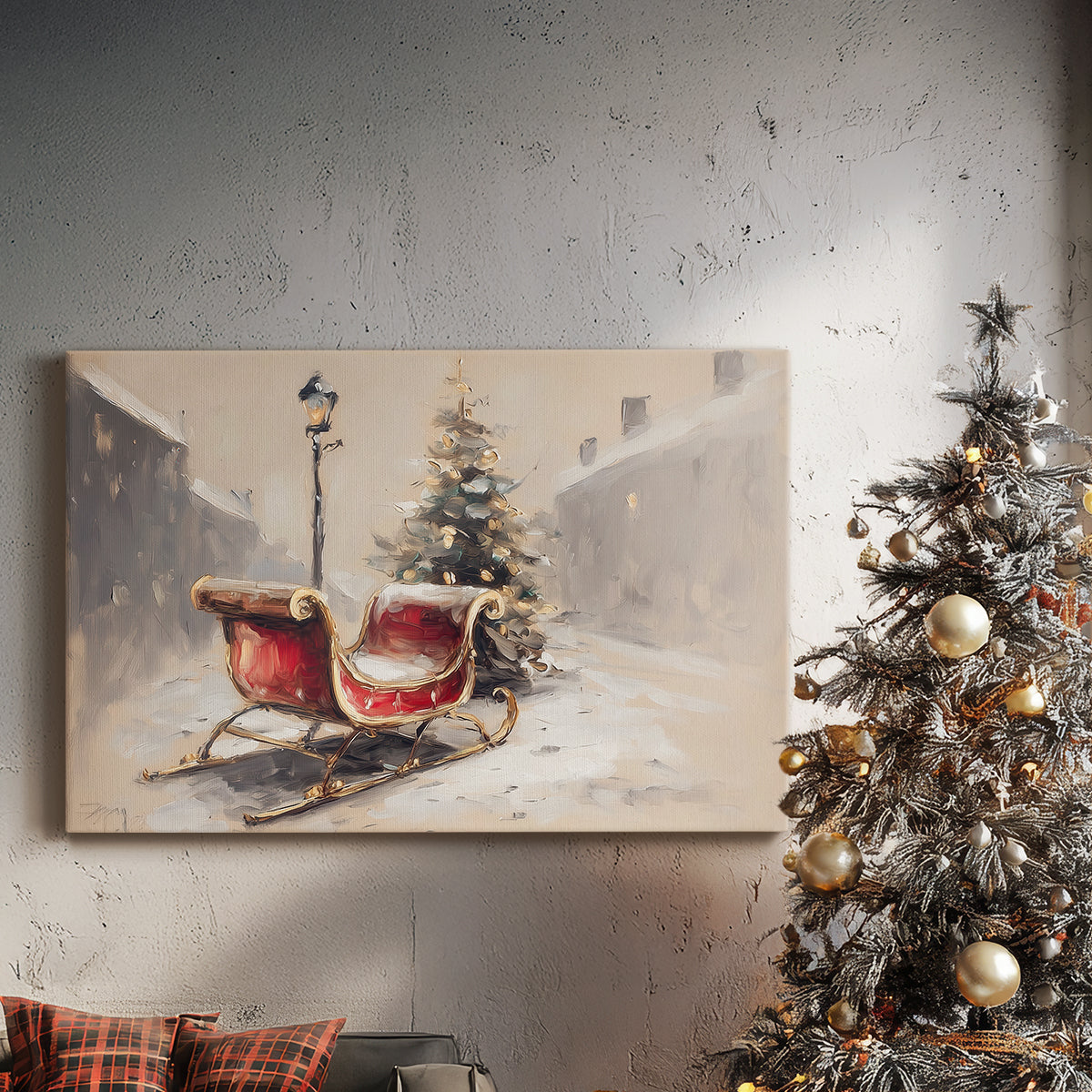 Silver Promise of Manger - Canvas Art Print