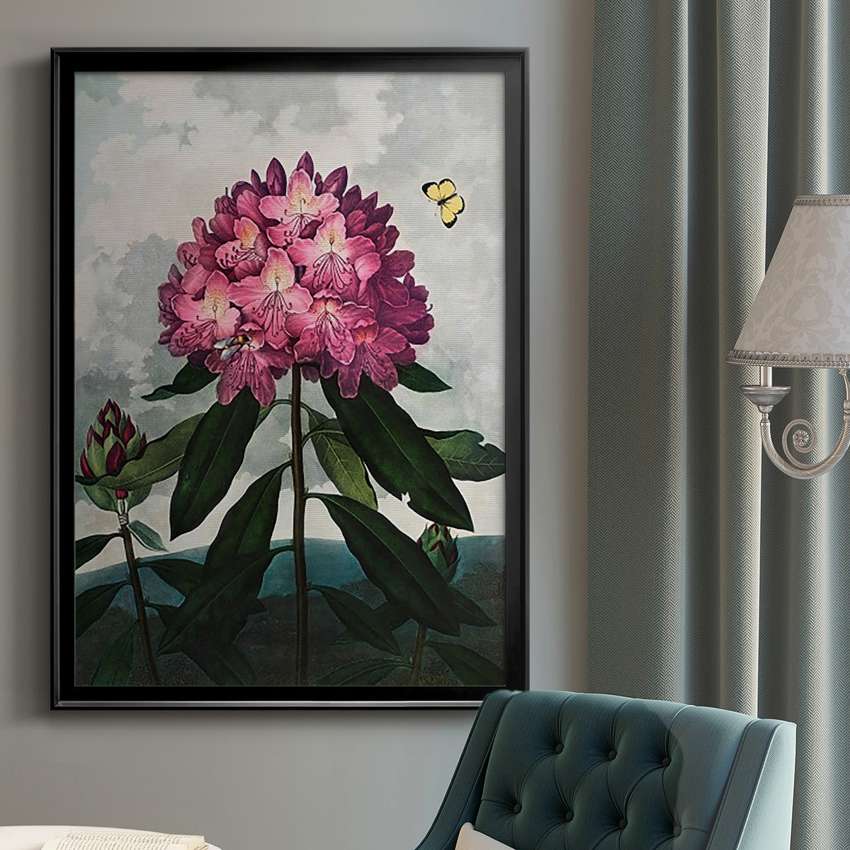 Temple of Flora X - Modern Framed Canvas Print