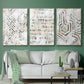 Sand Glyphs I - Framed Premium Gallery Wrapped Canvas L Frame 3 Piece Set - Ready to Hang